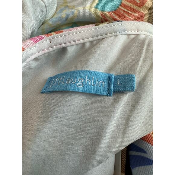 J. McLaughlin Rebekka Floral Wide Leg Jumpsuit Belt Tie Waist sz L NWOT - Picture 10 of 16